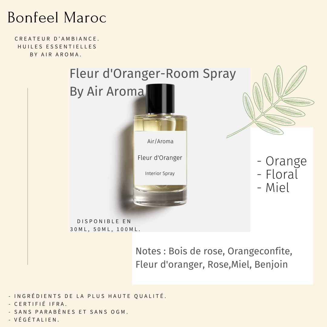 HUILE ESSENTIELLE POUR DIFFUSEUR À LA FLEUR D'ORANGER 50ml