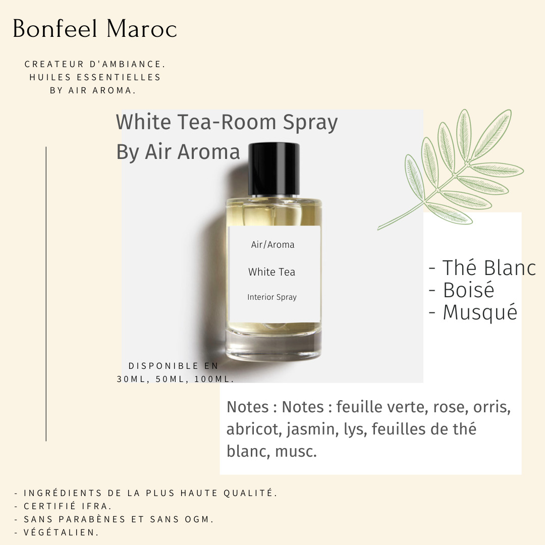 White Tea– Room Spray by Air/Aroma – 50 ml - Bonfeel Maroc